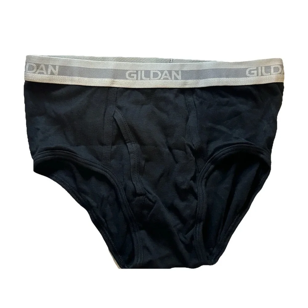 Gildan (6) Pack Men's SMALL NEW Briefs Tagless Black + 2 Different Grey's Cotton
